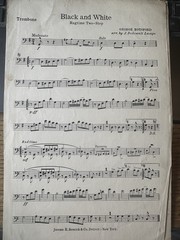 6×9 Ragtime Band Arrangement Sheet Music BLACK AND WHITE Piano/Violin/Trombone