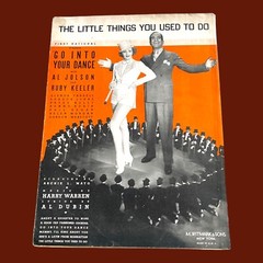 The Little Things You Used to Do Vintage Sheet Music 1935 Al Jolson Ruby Keeler