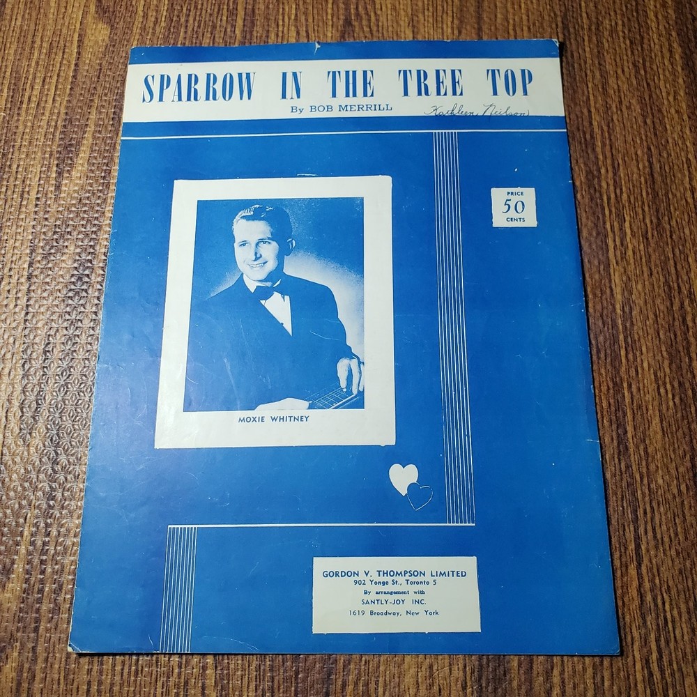 Sparrow In The Tree Top Sheet Music Bob Merrill Santly-Joy 1951 Ukulele