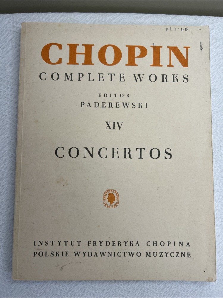 Concertos Sheet Music Piano Chopin XIV Complete Paderewski