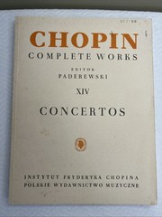 Concertos Sheet Music Piano Chopin XIV Complete Paderewski