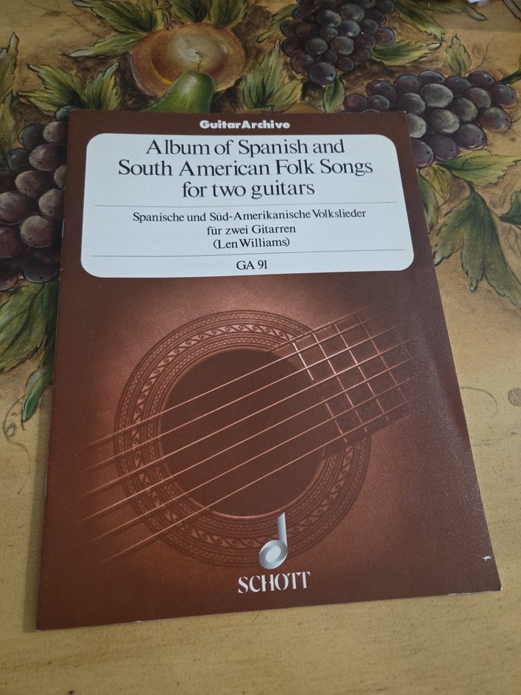 Album Of Spanish And South American Folk Songs For 2 Classical Guitar Rare Book