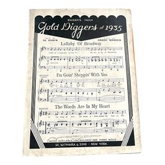 The Little Things You Used to Do Vintage Sheet Music 1935 Al Jolson Ruby Keeler