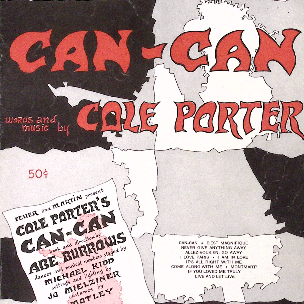 1953 Sheet Music: Can-Can I Love Paris Cole Porter Buxton Hill Music