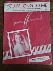 You Belong to Me – Pee Wee King, Redd Stewart & Chilton Price – Sheet Music 1952