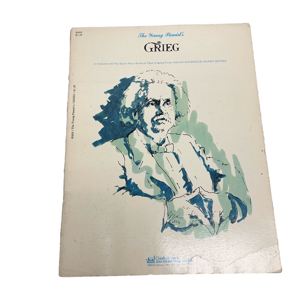 The Young Pianist&rsquo;s Grieg H492 Sheet Music Book Piano Charles Hansen 1970