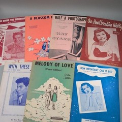 Vintage Piano Vocal Sheet Music Songbook Large Lot 89 Early 1900&rsquo;s to 1960&rsquo;s