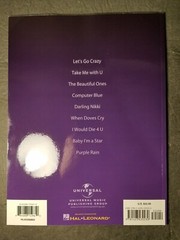 Prince PURPLE RAIN songbook Guitar Tab / Piano tablature & Vocal music book