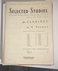 Vintage Lot Of 9 Clarinet With Piano Sheet Music Books Weber, Kent, Voxman