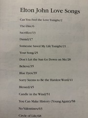 Elton John Love Songs PVG Piano Vocal Guitar Sheet Music Songbook