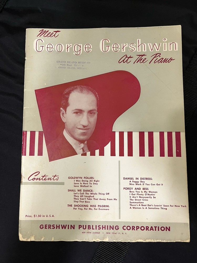 Meet George Gershwin At The Piano Published By Gershwin Publishing Co in 1938