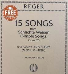 Max Reger 15 Songs Schlichte Weisen Op 76 Medium High Voice Piano