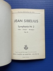 Sibelius – Symphony No. 2 – Hardcover Breitkopf & Härtel Miniature Score RARE
