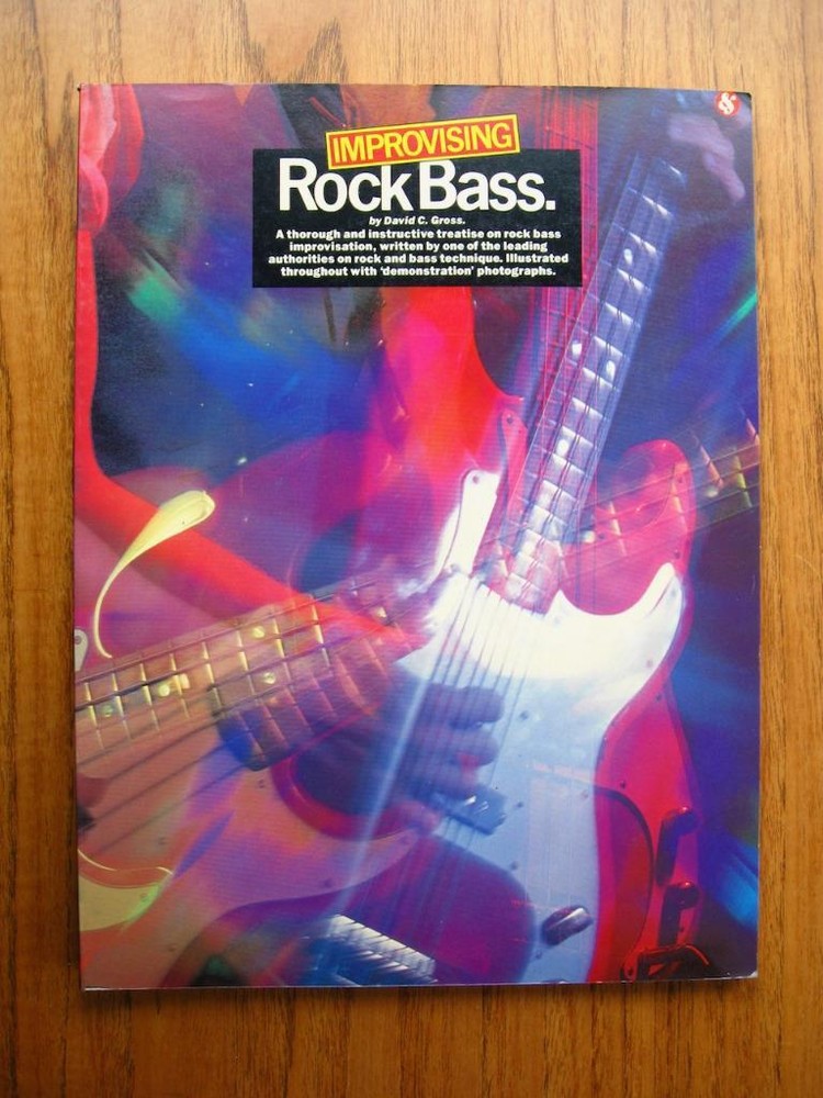 Improvising Rock Bass Guitar music songbook method 1985 Amsco Excellent