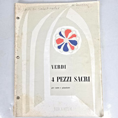Verdi 4 Pezzi Sacri Sacred Choral Sheet Music Score Italy 1989 Italian Vtg