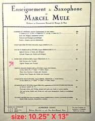 Exercices Journaliers, after Terschak for Saxophone by Marcel Mule Vintage