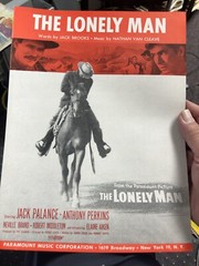K 1957 JACK PALANCE western movie sheet music THE LONELY MAN