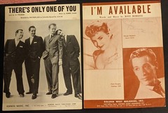 1950&Prime;s VTG Lot of 5 Sheet Lyrics Words Music