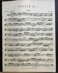 Bach 3 Sonatas Viola & Piano Peters Edition Sheet Music