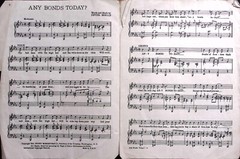 1941 WWII UNCLE SAM IRVING BERLIN ANY BONDS TODAY? SHEET MUSIC US DEFENSE T2