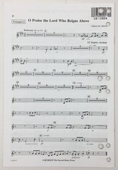 O Praise The Lord Who Reigns Above SATB Choral Organ Trumpet Sheet Music Sacred