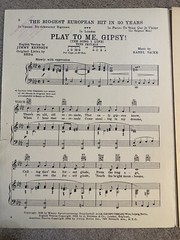 1932 PLAY TO ME GYPSY (The Song I Love) Sheet Music by Karel Vacek Jimmy Kennedy