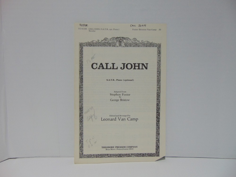 Call John SATB Piano (Optional) 1975 Theodore Presser Company Sheet Music