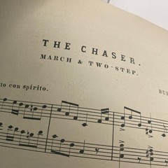 Antique Albright The Chaser March & Two Step Piano Score Sheet Music 1904 USA