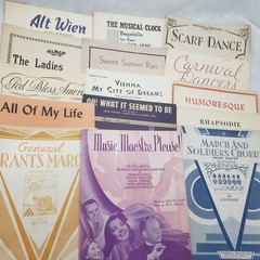 Vintage Sheet Music Lot 1930s 1940s Big Band Classical Folk Songs Piano Student