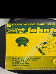 RARE Vtg 1941 5 Boogie Woogie Piano Solos Pete Johnson Sheet Music Book Leeds