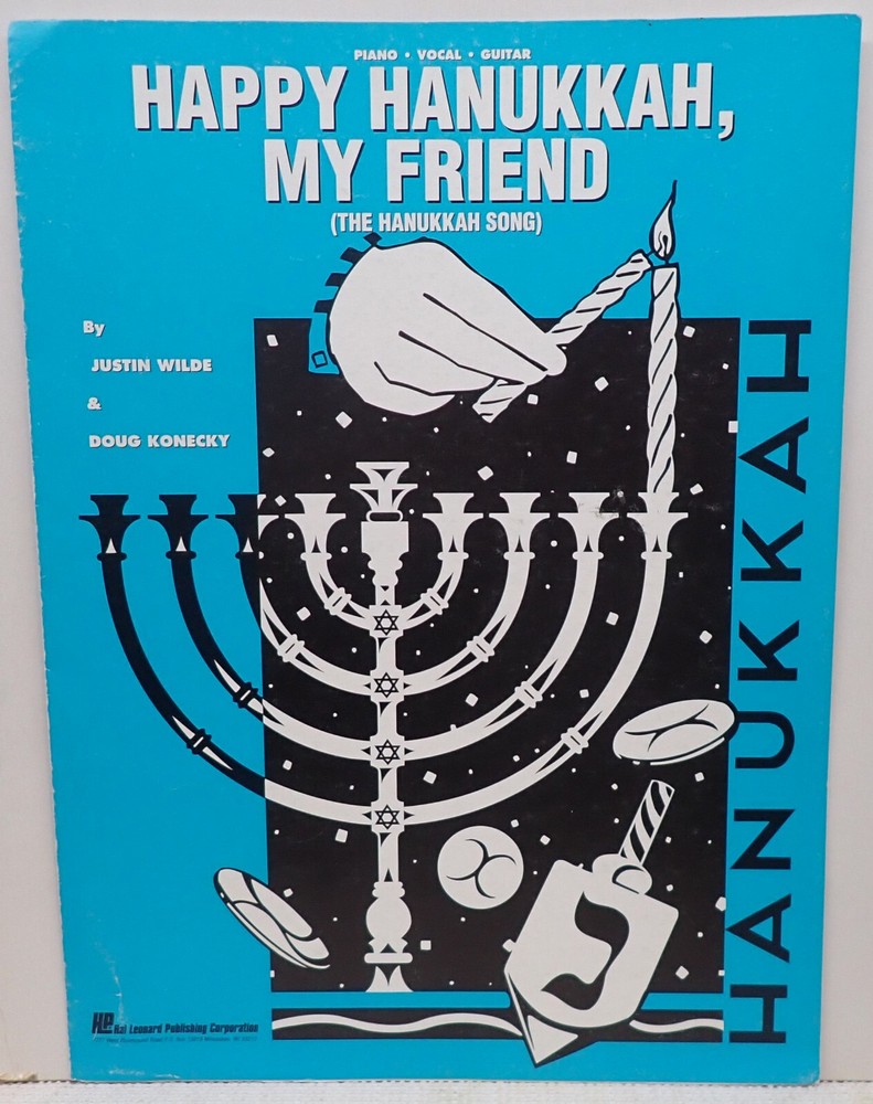 Happy Hanukkah My Friend – Justin Wilde & Doug Konecky – Sheet Music 1986