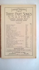 Witmark Choruses Sheet Music Songbook Three-Part Chorus Popular & Religious 1926