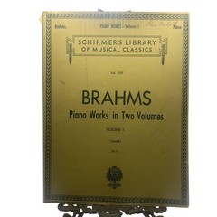 Vintage G Schirmer Brahms Piano Works Vol 1 Piano Score Yellow Vol 1757 USA