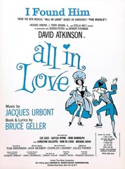 I Found Him Sheet Music All In Love 1961 Musical Jacques Urbont Bruce Geller