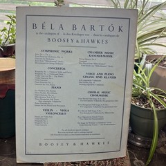Bela Bartok Viola Concerto Viola and piano Boosey and hawkes 1949