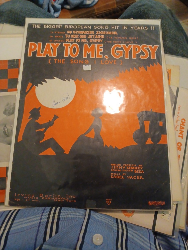 Play to Me Gypsy Sheet Music Jimmy Kennedy Karel Vacek Beda Irving Berlin 1934