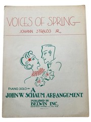 Voices of Spring Piano Solo Sheet Music Johann Strauss Jr Schaum Belwin 1946