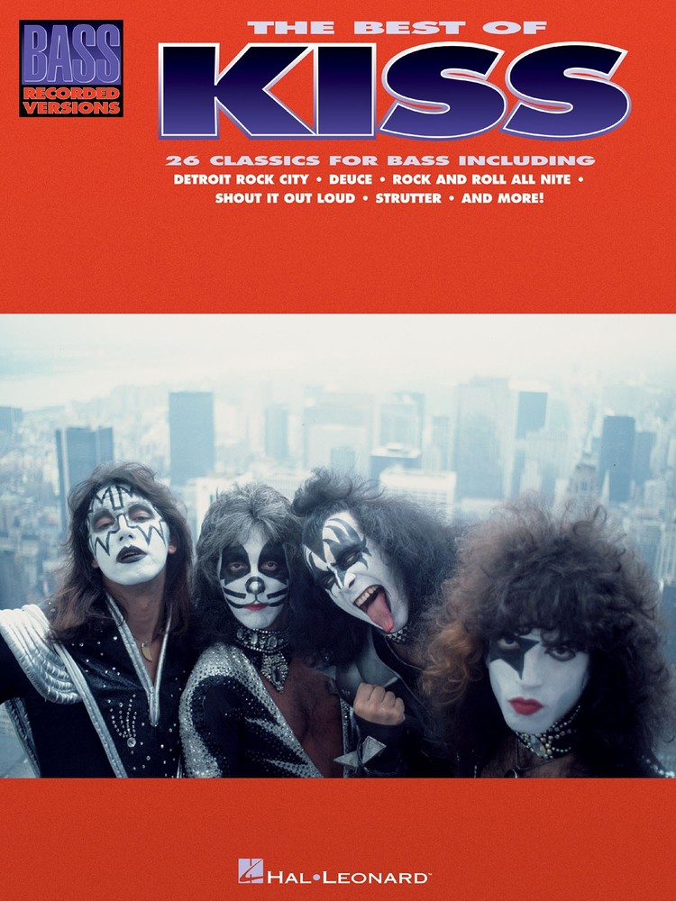 Best of Kiss for Bass Guitar Tab Intermediate Sheet Music Lyrics 26 Songs Book