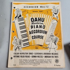 Vintage Accordian Sheet Music Books Swing Waltz 1950 OAHU X Series Lessons