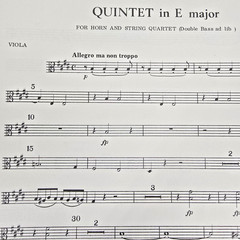 Anton Reicha Quintet in E Op 106 Horn String Quartet Music Score Parts Vintage