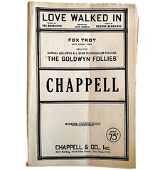 Fox Trot Sheet Music Gershwin 1938 Folio Orchestra Goldwyn Follies MGM DWAA19