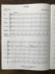 Troika Russian Folk Songs Wind Band Sheet Music Edited by John Kinyon