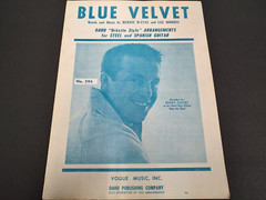 Bobby Vinton Blue Velvet 1963 Pop Song Vintage Sheet Music 60s Pop Art