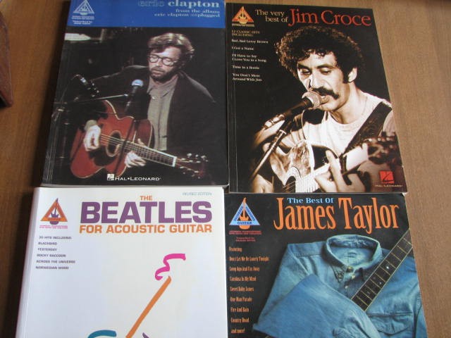 Acoustic guitar tab Eric Clapton The Beatles Jim Croce James Taylor
