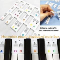 Piano Notes Guide for Beginners – 88-Key Full Size Piano Stickers, Removable Key