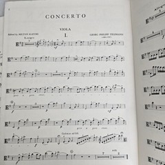 Telemann Concerto In G Major Viola Piano Sheet Music Intl Music Co Vintage