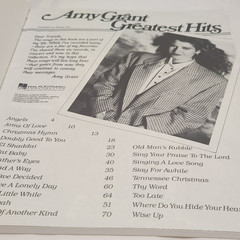 Amy Grant Sheet Music 1980s Greatest Hits Sheet Music 128 Pages
