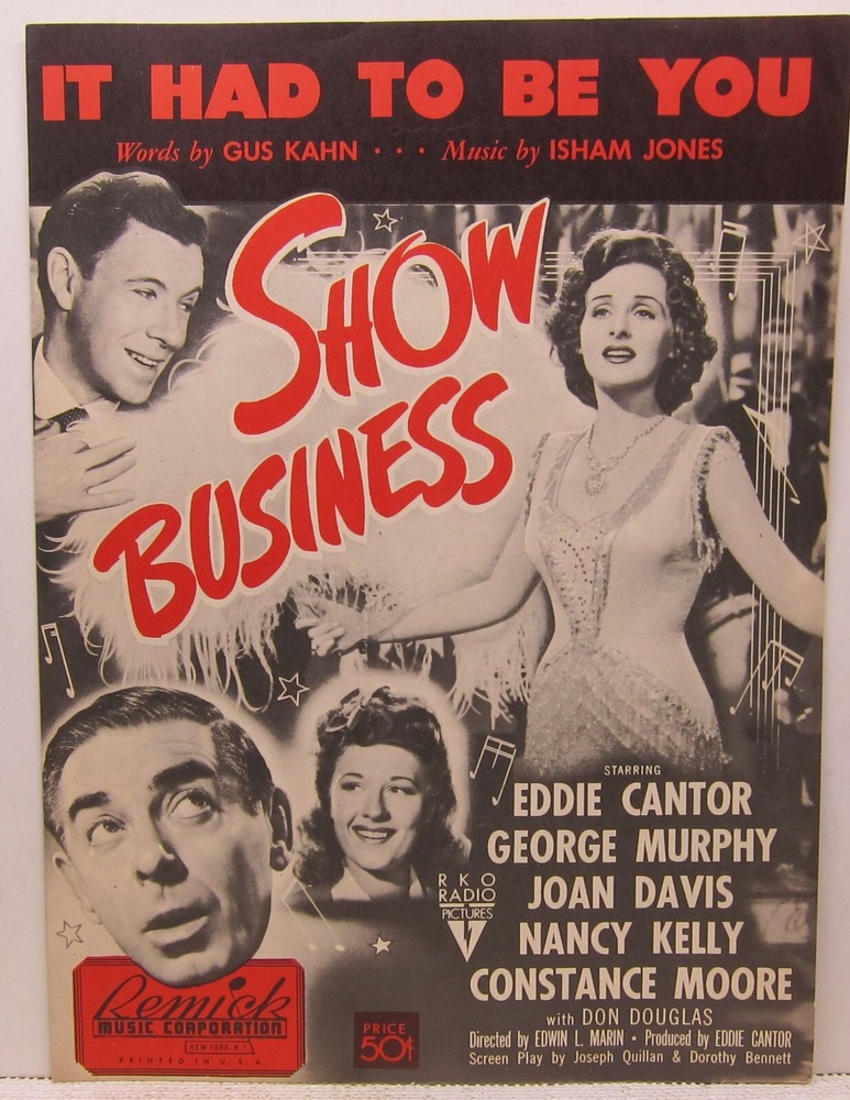 It Had to Be You – Gus Kahn & Isham Jones – Sheet Music 1939