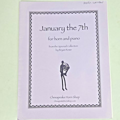 January the 7th Sheet Music Horn Piano Bryan Rowe French Horn Score Spiorad Song