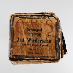 QRS Music Company Piano Roll 41726 Auf Wiedersehn (Till We Meet Again) Vintage